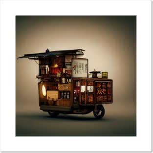 Steampunk Tokyo Ramen Cart Posters and Art